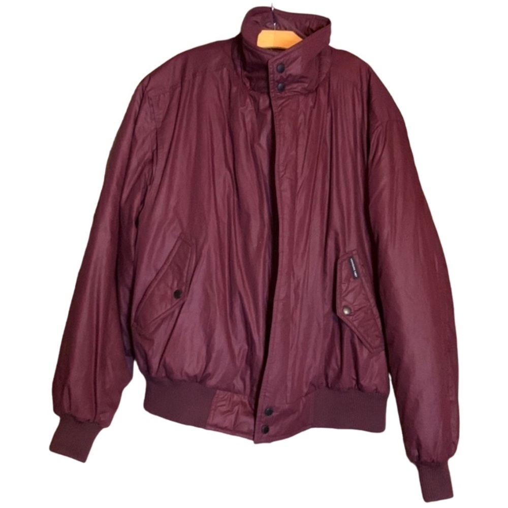 Members Only burgundy jacket with removable sherpa lining Size 1X